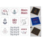 Stickserie ITH Mug Rugs - Maritim 3